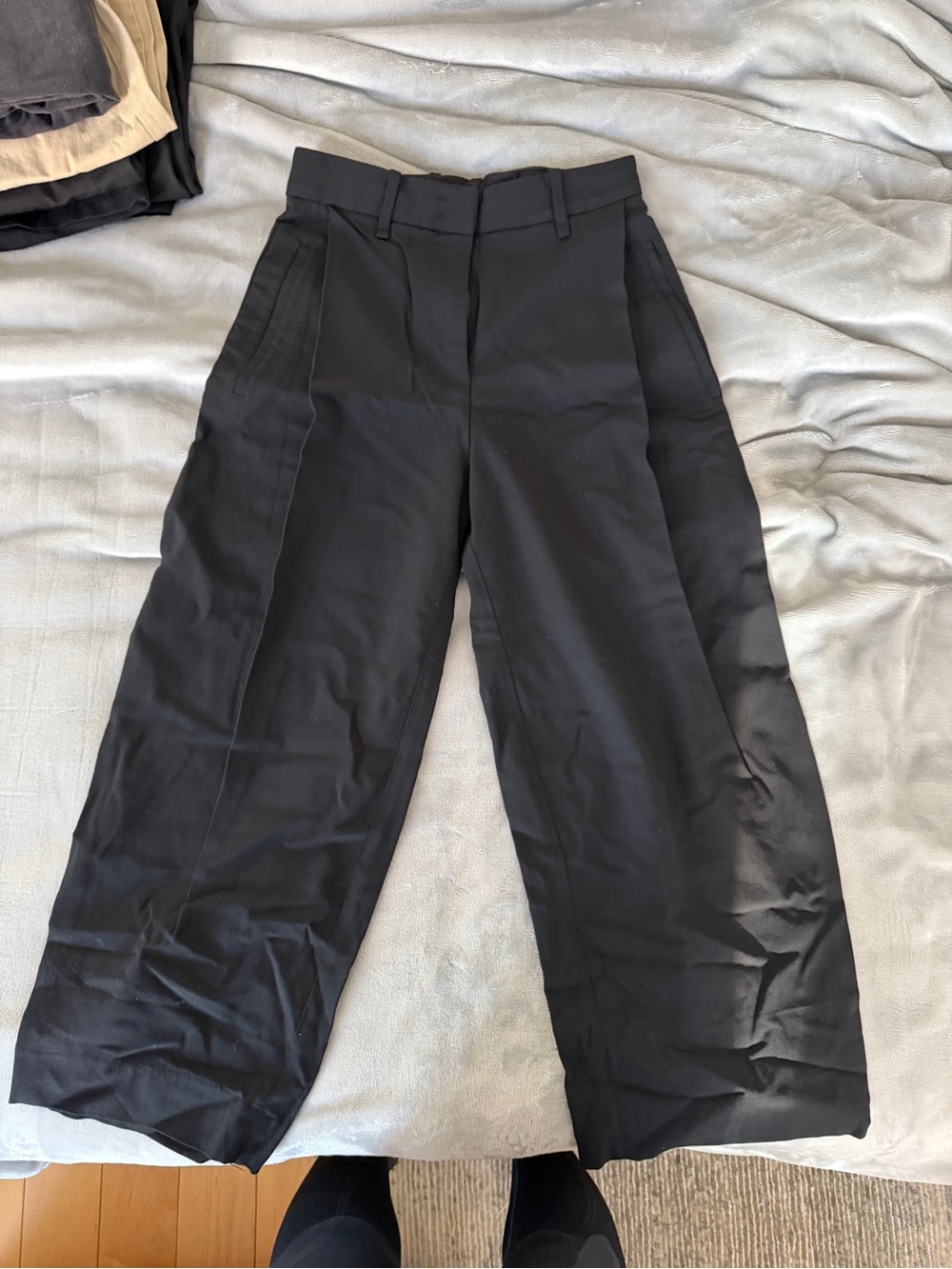 COS Wide Leg Black Trousers